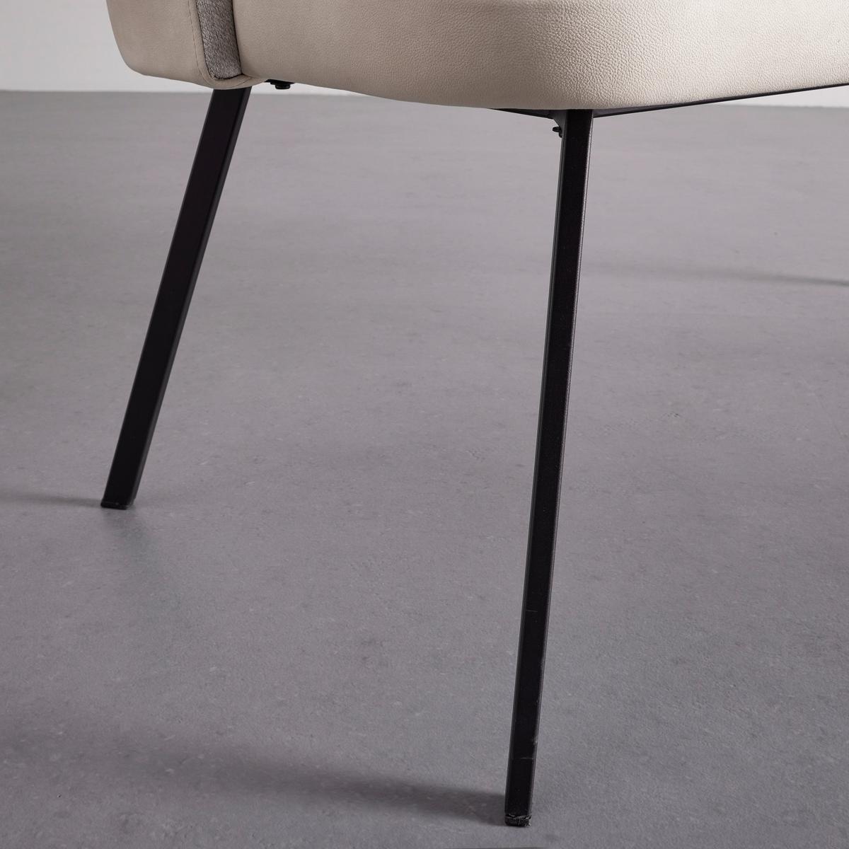 Lavice Danielle béžová - černá/krémová, Moderní, kov/dřevo (115/82,5/65cm) - Bessagi Home