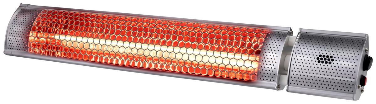 Halogenheizstrahler Heater Wall 2000w Gold Halogen - Silberfarben, Basics, Metall (67,5/10,5/7,5cm)