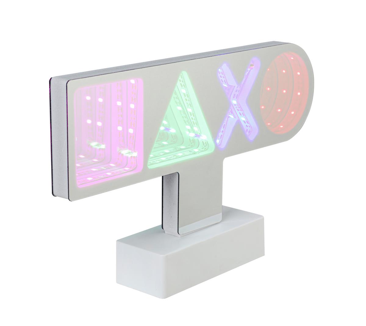 LED-Dekoleuchte Cathleen - Chromfarben/Weiß, Basics, Kunststoff (25,4/4,6/15,2cm) - Luca Bessoni