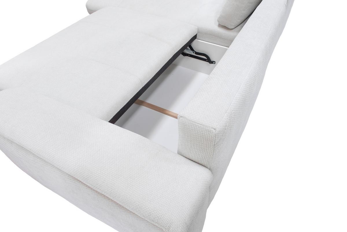 Ecksofa Casa Grande, Weiß Schenkel: 178x268 cm - Silberfarben/Orange, Design, Textil (178/268cm) - Livetastic