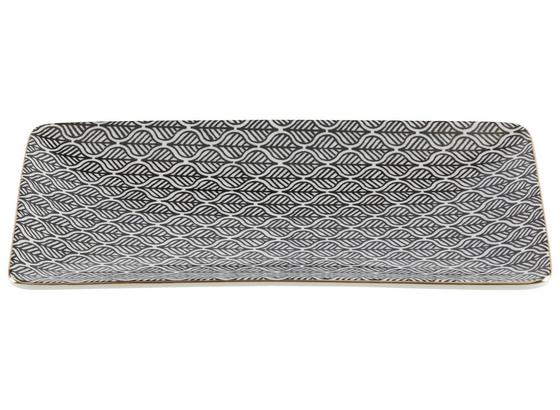 Servierplatte 20x11 cm - Goldfarben/Schwarz, KONVENTIONELL, Keramik (20/11cm) Servierplatte 20x11 cm - Goldfarben/Schwarz, KONVENTIONELL, Keramik (20/11cm)