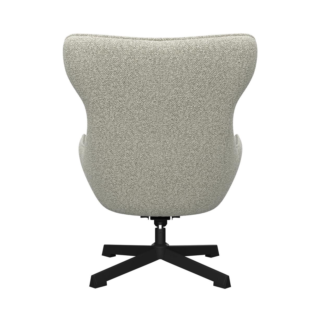 Relaxsessel Bogota beige, 360° drehbar - Beige/Schwarz, MODERN, Textil/Metall (76/101/86cm) - Luca Bessoni