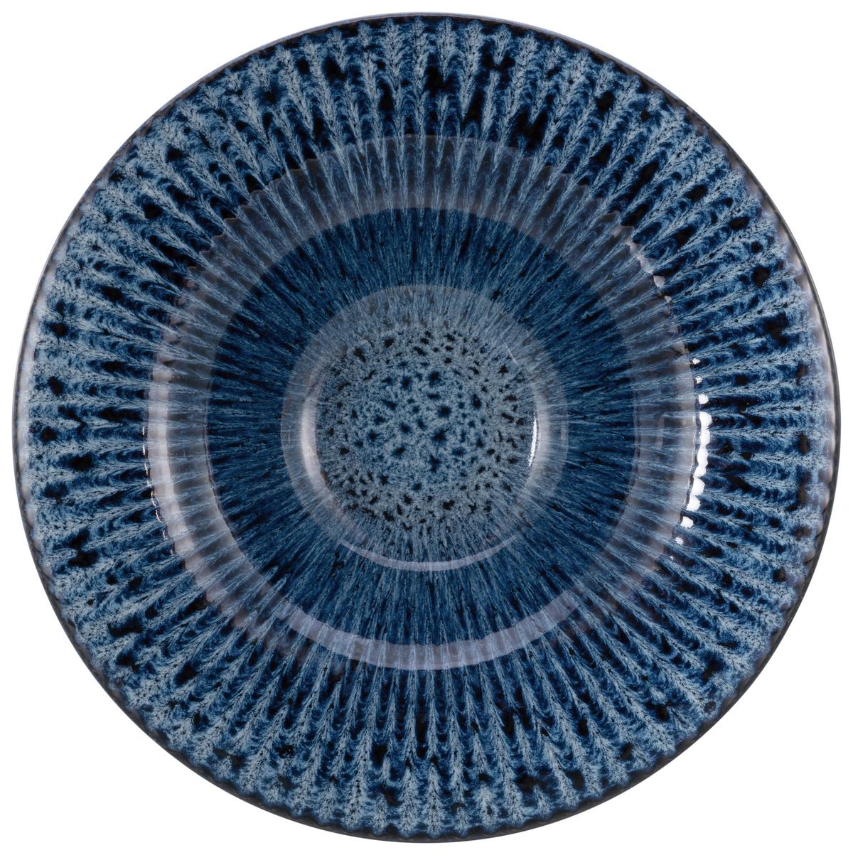 Gourmetteller Allegra Blau/Schwarz, Ø 30,5 cm - Blau/Schwarz, Basics, Keramik (30,5cm) - Creatable