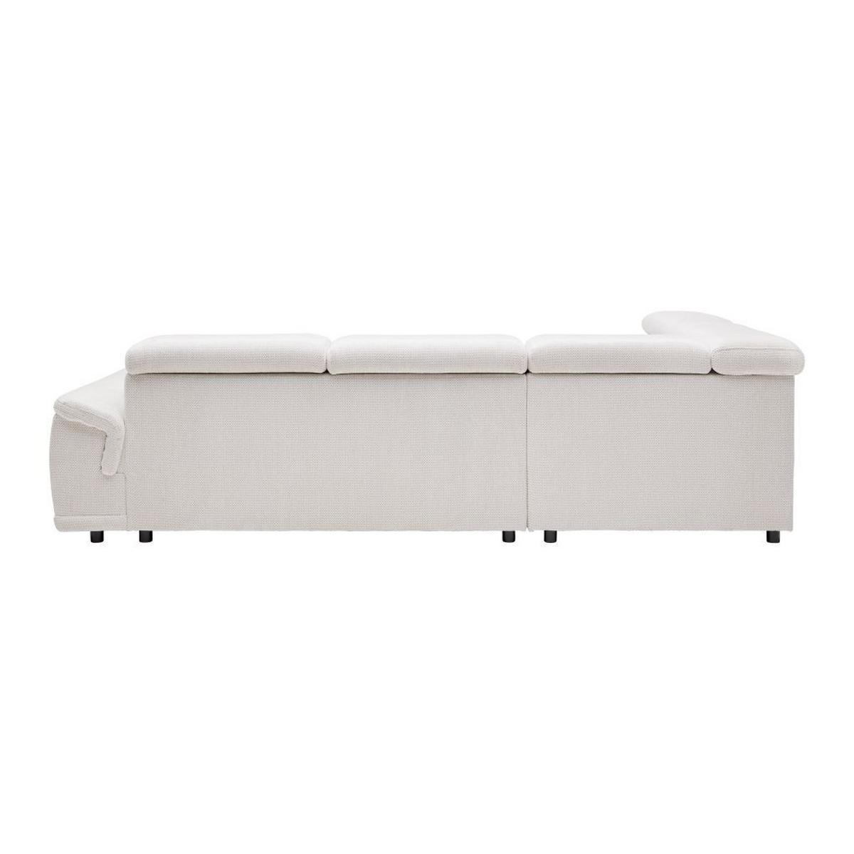 Rohová sedačka GRINALDI, ľavá, šedobílá - černá/šedobílá, Moderní, textil/plast (206/283cm) - Premium Living
