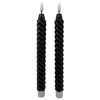 dlhá sviečka TWIST - čierna, Konventionell, plast (2/25cm) - Mömax
