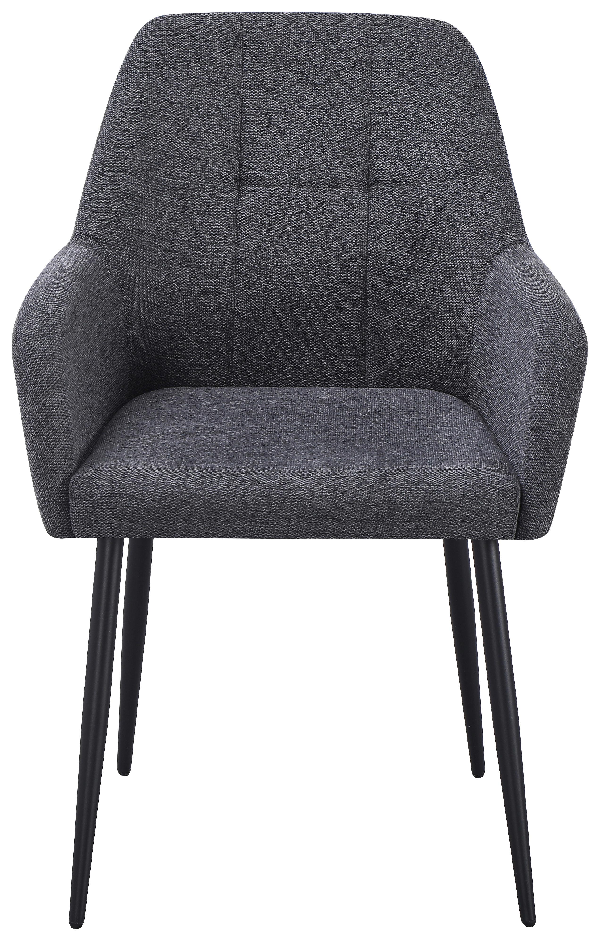 Szék Joe Ii - fekete/szürke, Konventionell, textil/fém (58/86/61cm)