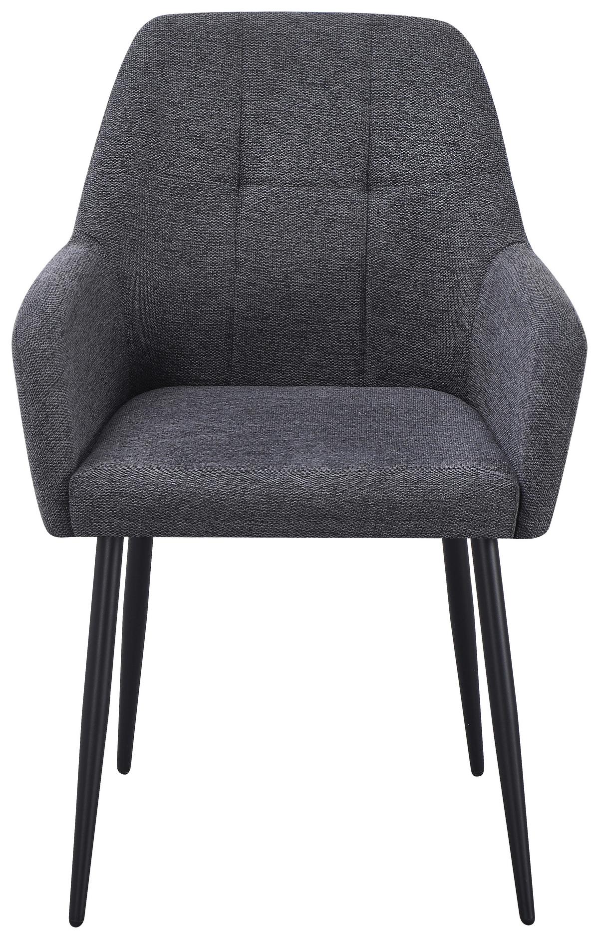 Szék Joe Ii - fekete/szürke, Konventionell, textil/fém (58/86/61cm)