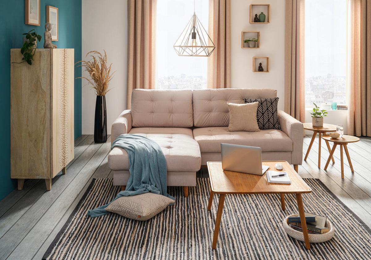 ODKLÁDACÍ STOLEK SIEGEN - přírodní barvy, Konvenční, dřevo (50/45cm) - Zandiara