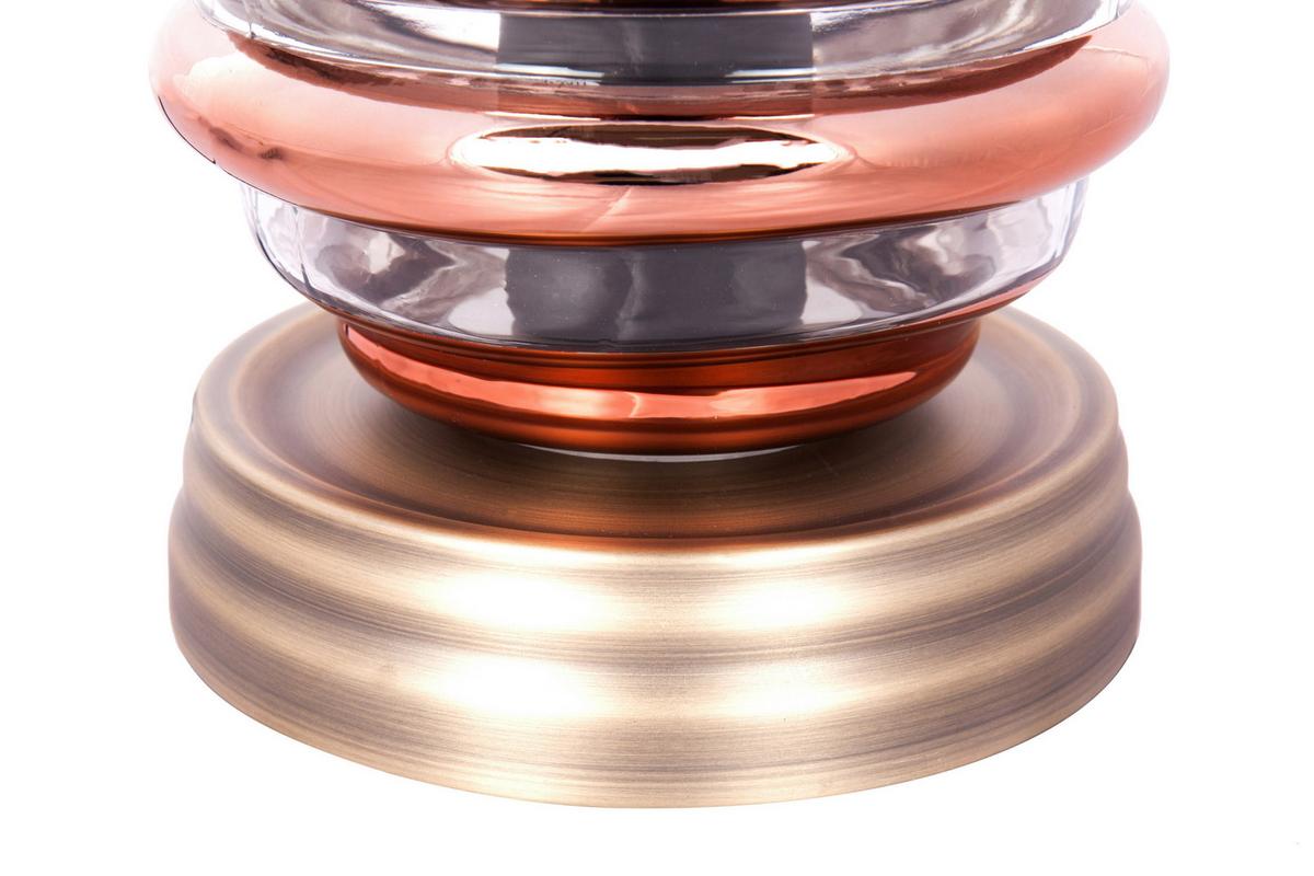 Tischleuchte Aladin II 710 - Kupferfarben, Trend, Glas/Metall (17/17/29cm) - Kayoom