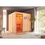Bio-Sauna Cannes mit externer Steuerung (Kombi-Sauna) - Naturfarben, MODERN, Holz (196/198/196cm) - Karibu Bio-Sauna Cannes mit externer Steuerung (Kombi-Sauna) - Naturfarben, MODERN, Holz (196/198/196cm) - Karibu