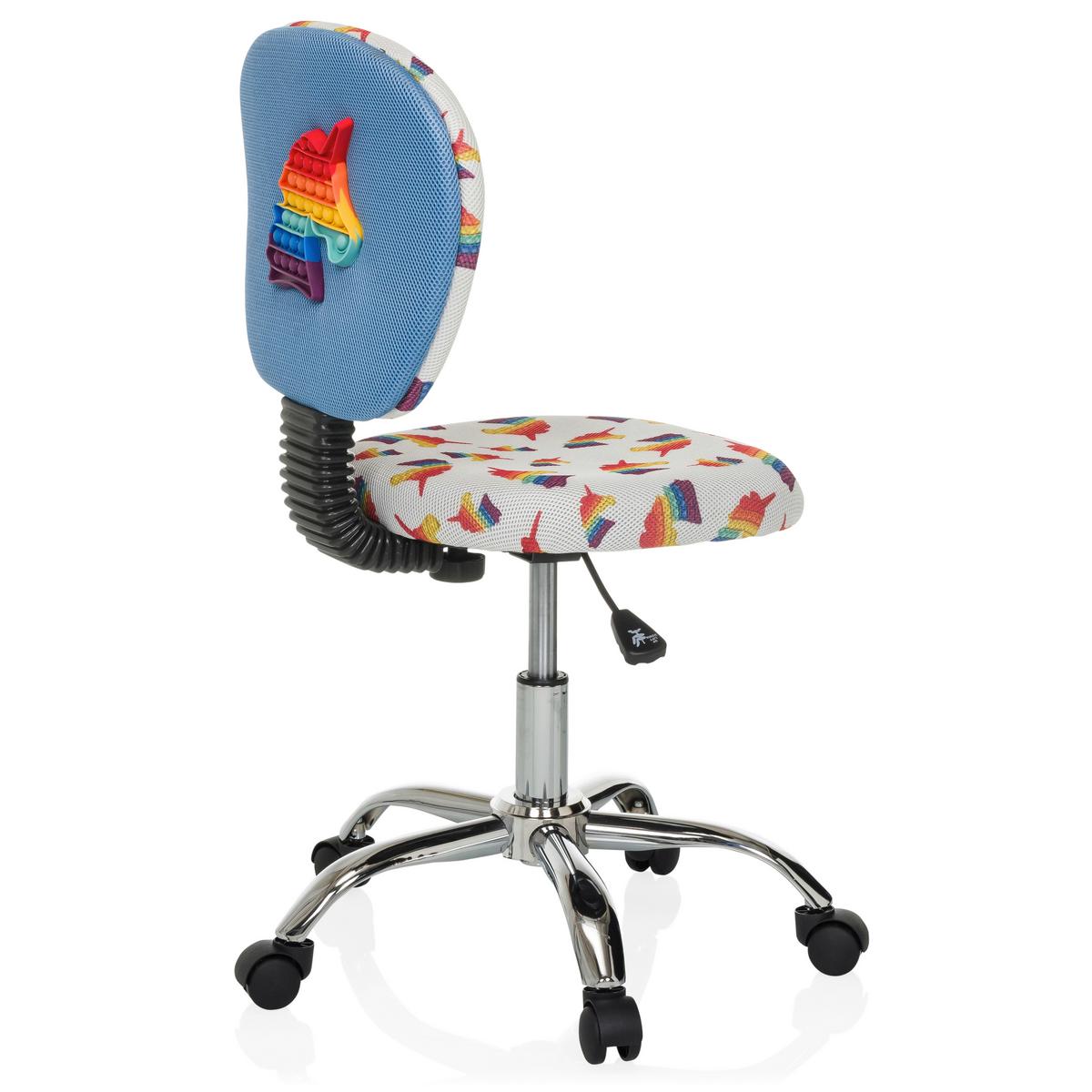 Jugenddrehstuhl Kid Bubble Multicolor B: 50 cm - Multicolor/Alufarben, MODERN, Kunststoff/Textil (50/79-89/50cm) - MID.YOU