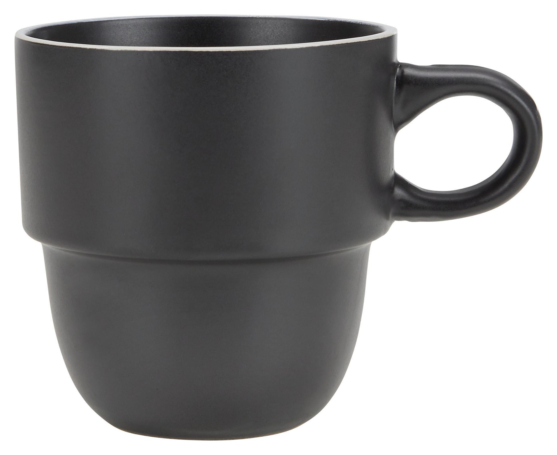 Hrnček Na Kávu Ragnar - čierna, Moderný, keramika (0,36l) - Modern Living