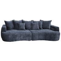 Boxspringsofa Berg - Schwarz/Dunkelblau, Trend, Textil (292/71-99/127cm) - Livetastic