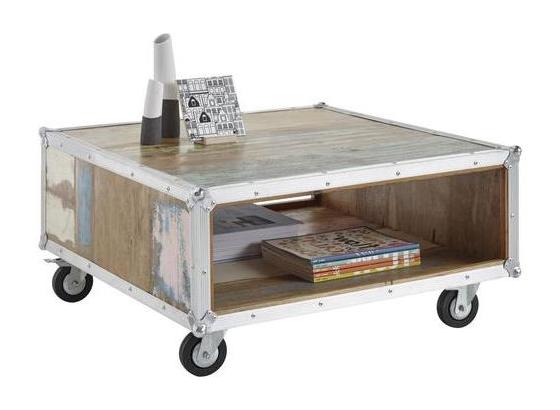 Couchtisch Holz mit Ablagefach Auf Rollen Odisha, Altholz - Trend, Holz/Metall (80/80/41cm) - Carryhome Couchtisch Holz mit Ablagefach Auf Rollen Odisha, Altholz - Trend, Holz/Metall (80/80/41cm) - Carryhome