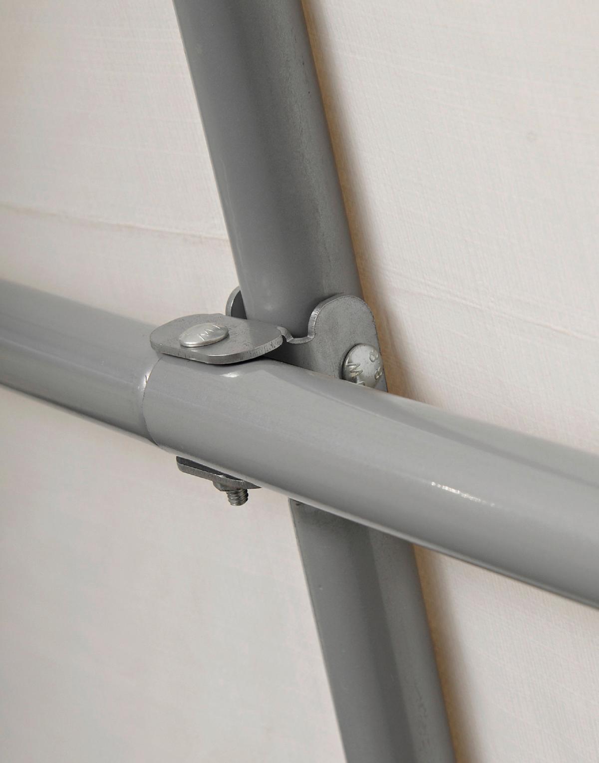 Gewächshaus 300x240x300 cm Stahlgestell/Kunststoff - Weiß, Basics, Kunststoff (300/240/300cm)