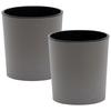 Übertopf-Set Grau D: 30 cm 2-teilig - Grau, Basics, Kunststoff (30/30,5cm) - Siena Garden
