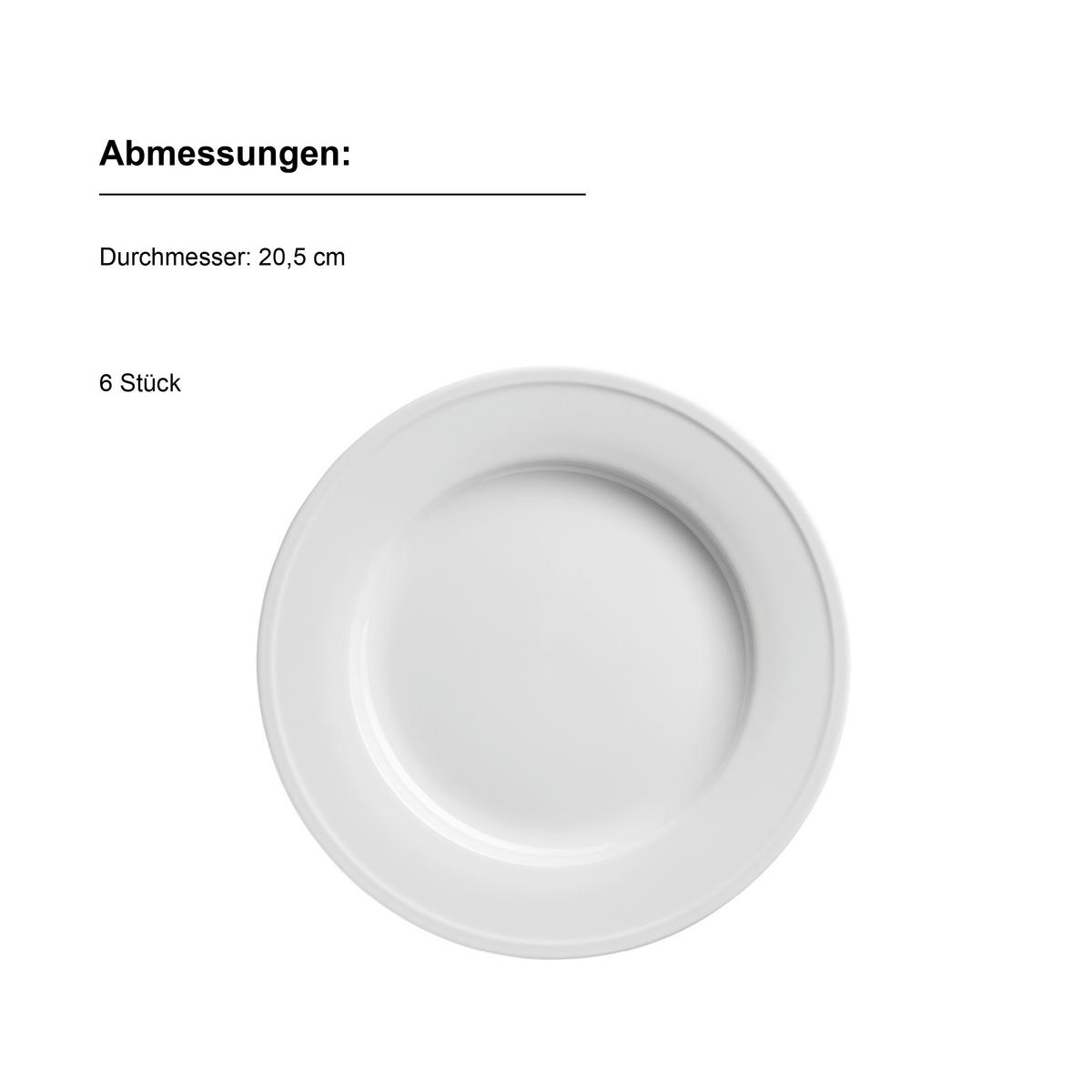 Tafelservice Arlona Weiß 18-Teilig - Weiß, Basics, Keramik - Mäser