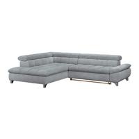 Ecksofa Gemini Grau, B: 234cm - Chromfarben/Grau, KONVENTIONELL, Textil (234/312cm)