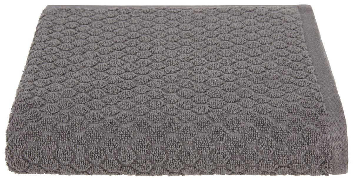 Duschtuch Elena Baumwolle 450 G/m2 Anthrazit 70x140 Cm - Anthrazit, MODERN, Textil (70/140cm) - Luca Bessoni