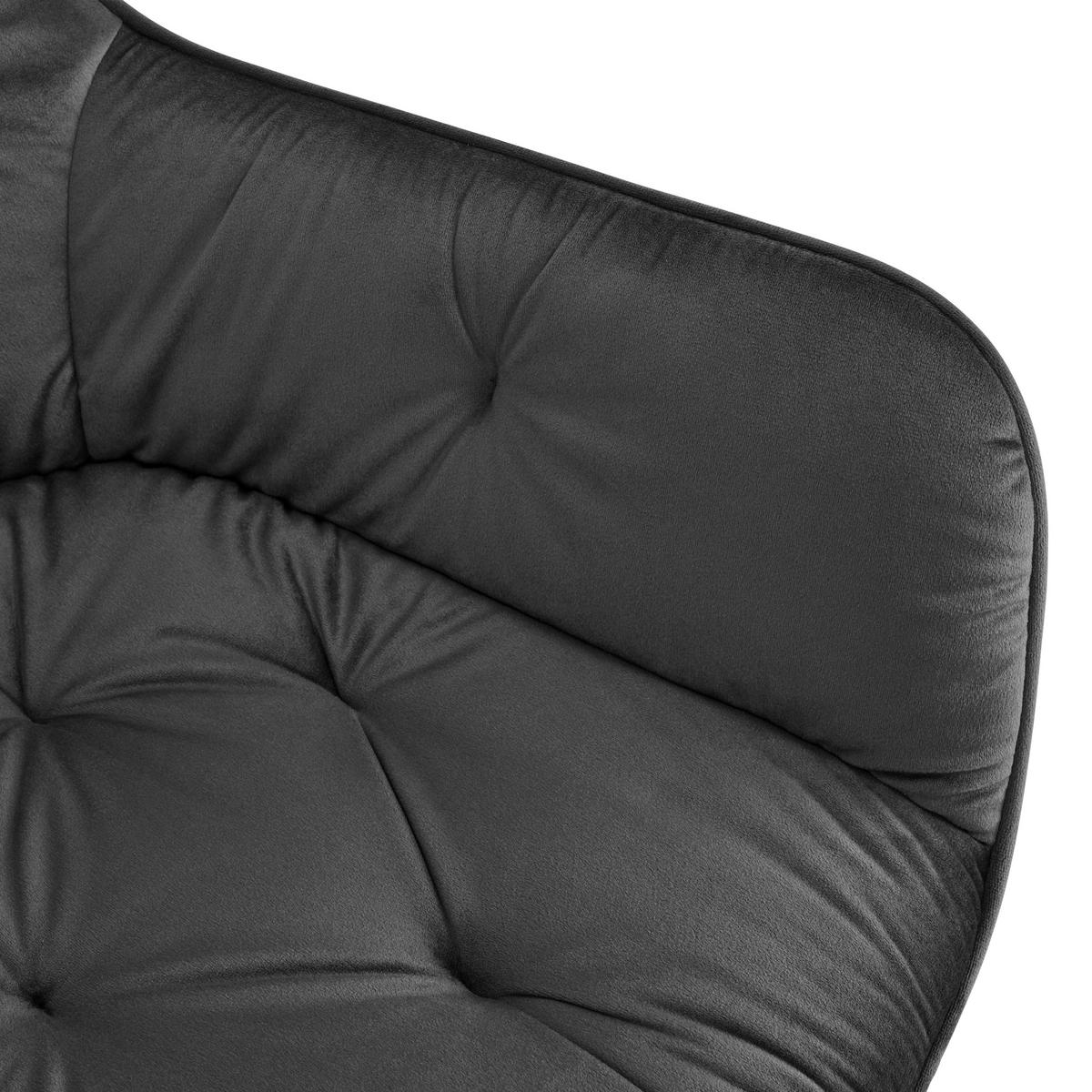 Armlehnstuhl Cardiff Schwarz Gepolstert - Schwarz, LIFESTYLE, Holz/Textil (61/82/62cm) - Livetastic