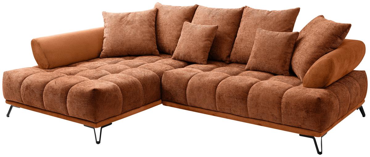 LARGO, ľavá, medená, potreba šírky dverí 90 cm - medená/čierna, Modern, kov/textil (184/262cm)