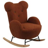 Kinder-Schaukelstuhl Braun B: 59 cm - Braun, Basics, Holz/Textil (59/70/62cm) - Livetastic