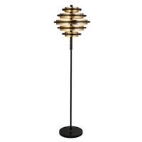 Led Állólámpa Eu6359bg Hive - fekete/sárgarézszínű, Design, fém (40/148cm)