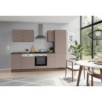 Küchenblock Ip 3150 - Eiche dunkel/Cappuccino, Basics, Holzwerkstoff (270cm) - Impuls