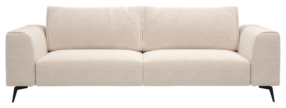 Trojmiestna pohovka SEUL, krémová - čierna/krémová, Design, kov/drevo (246/87/88cm) - MID.YOU