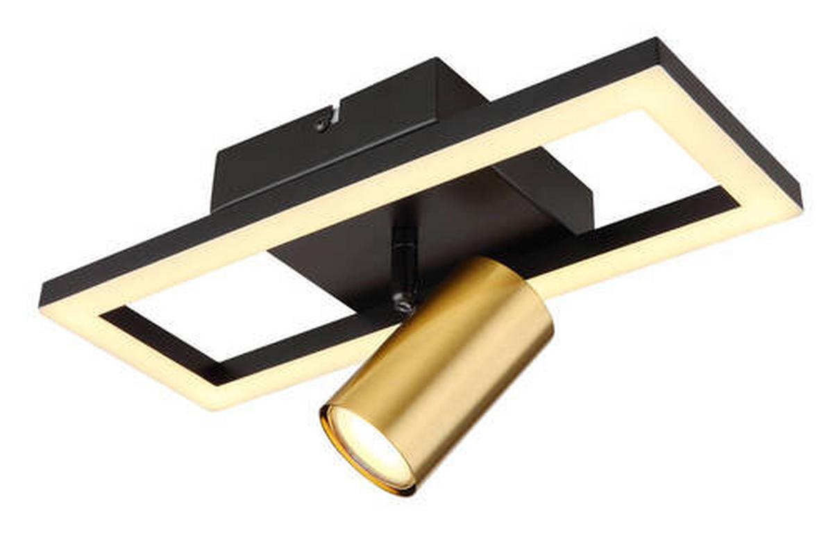 Led-wandleuchte 57032-1 - Messingfarben/Opal, Design, Kunststoff/Metall (13/15/35cm) - Globo