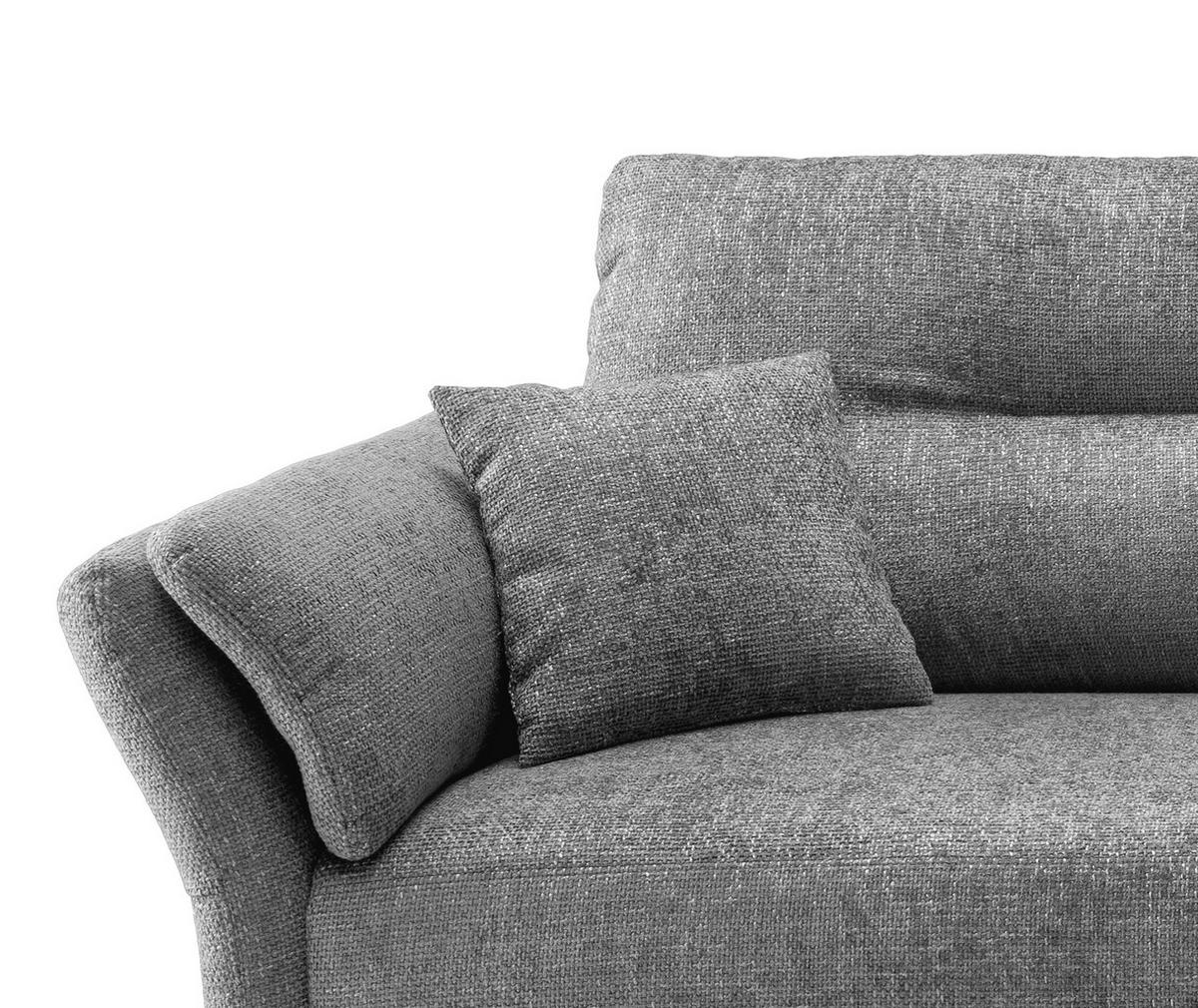 Ecksofa Piatelli Grau S: 269x172 Cm - Schwarz/Grau, MODERN, Textil (269/172cm) - MID.YOU