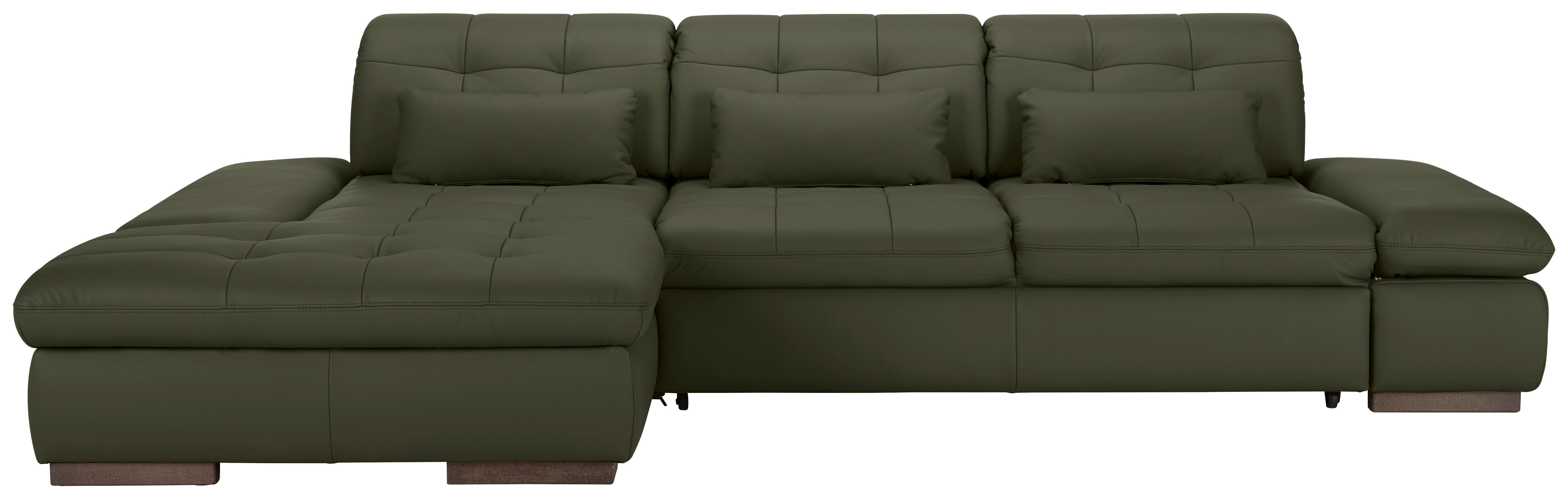 Rohová sedačka SANFINO, ľavá, antracitová pravá koža - antracitová/chrómová, Konventionell, kov/koža (199/79-96/305cm) - Premium Living