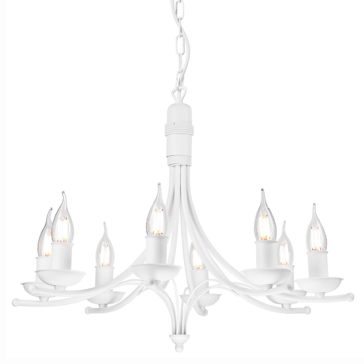 Pendelleuchte 44187_white - Weiß Hochglanz, KONVENTIONELL, Metall (58/100cm)