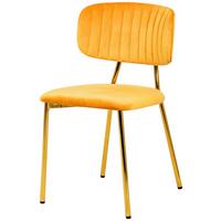 Stuhl-set Giselle 125 Hellorange - Goldfarben/Orange, Design, Kunststoff/Metall (47/80/51cm) - Kayoom