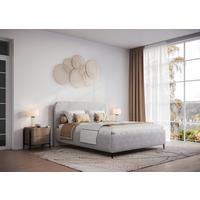 Polsterbett Bendi II - Hellgrau/Schwarz, MODERN, Holz/Holzwerkstoff (140/200cm) - MID.YOU