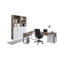 Büro Office Edition Sonoma Eiche Dekor/weiß - Weiß/Sonoma Eiche, MODERN, Holzwerkstoff/Metall - MID.YOU