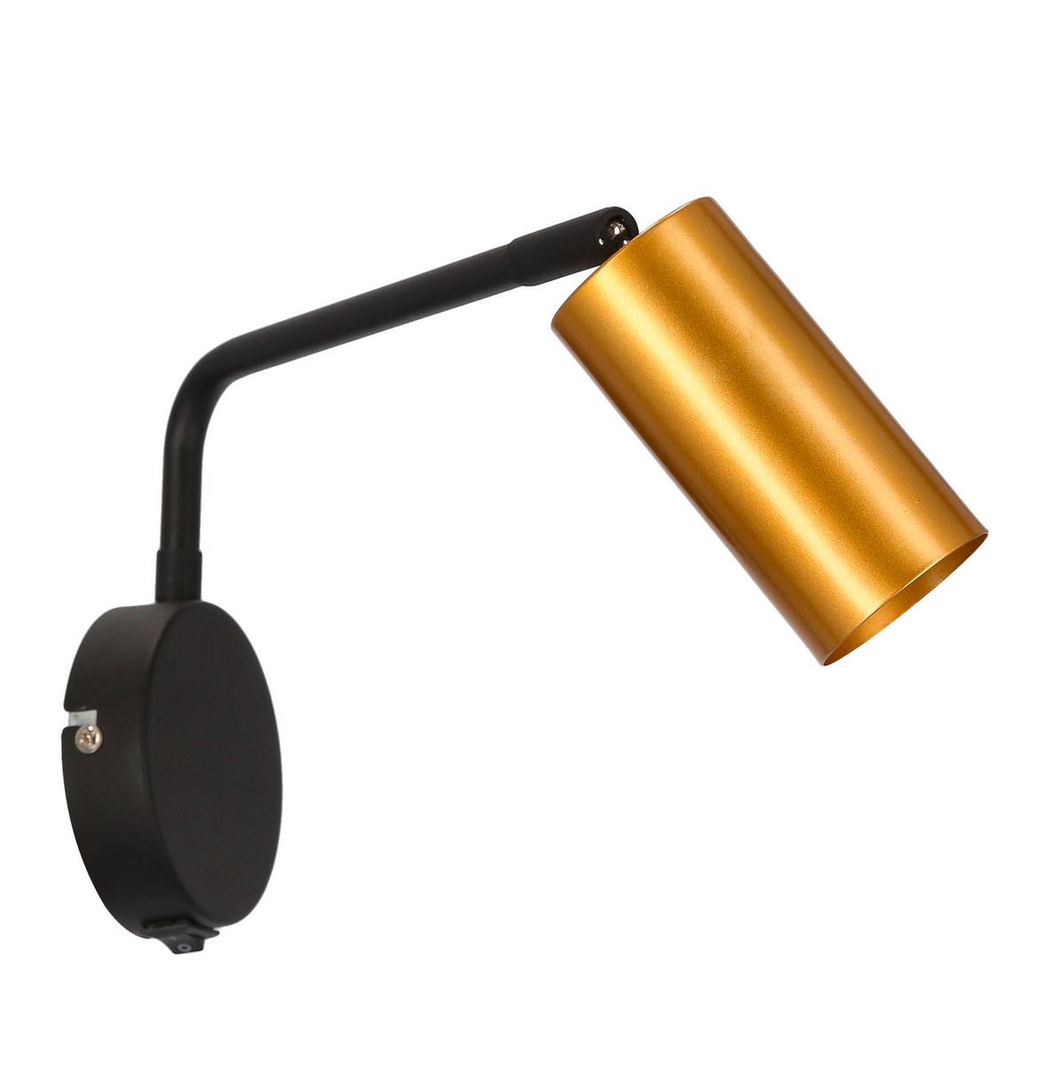 Wandleuchte 21-76816 - Goldfarben/Schwarz, Design, Metall (9/31/15cm)