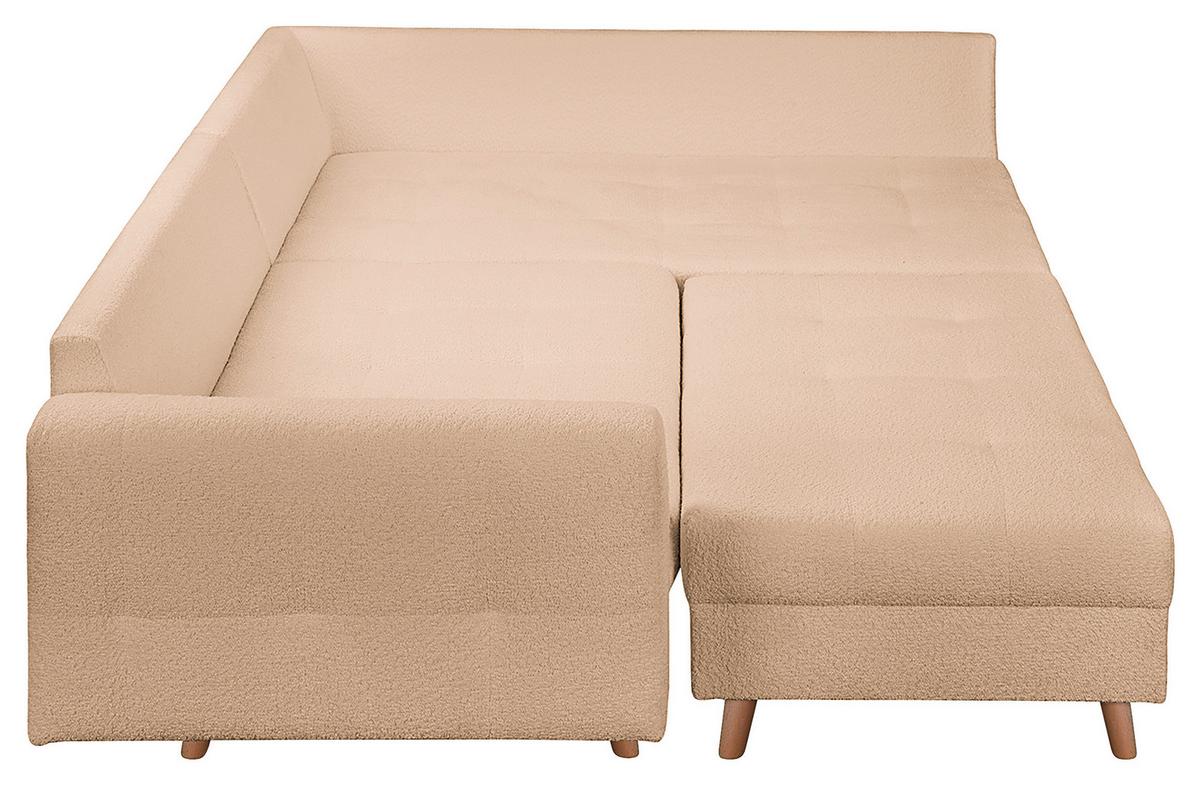 Ecksofa Ariella Beige S: 231x161 cm - Beige/Naturfarben, Design, Textil (231/161cm) - Livetastic
