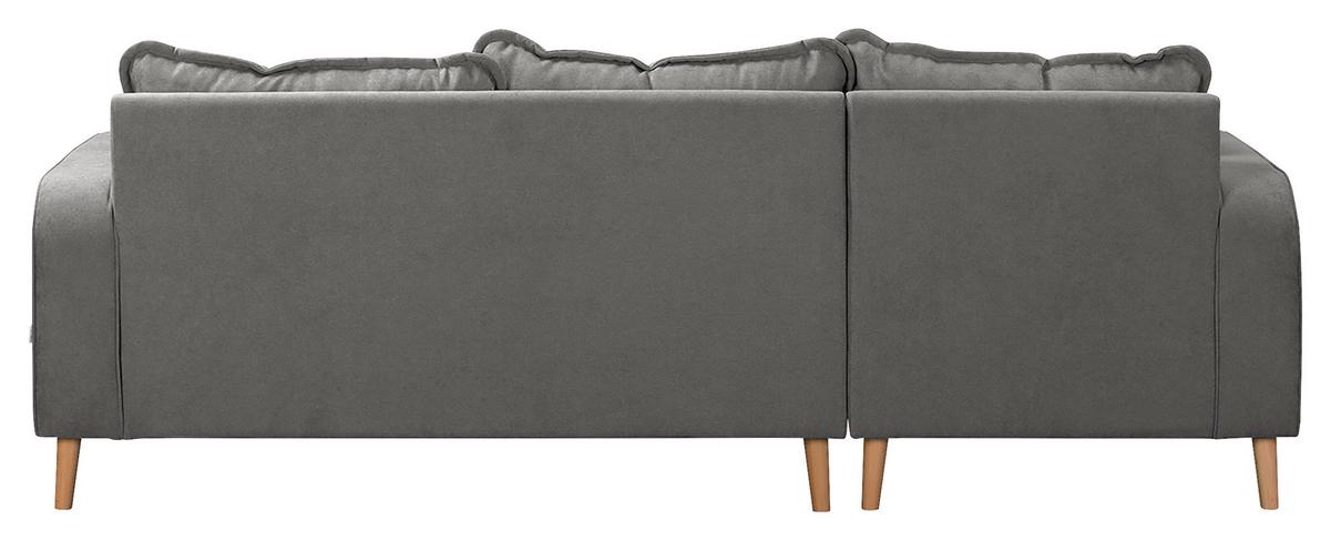 Ecksofa Beata Grau S: 150x230 cm - Wengefarben/Grau, Design, Textil (150/230cm) - Livetastic
