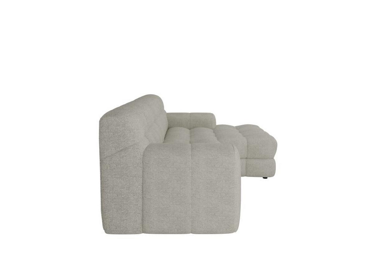 Dizajnová sedačka KARL, pravá, svetlosivá - čierna/svetlosivá, Modern, textil/plast (287/169cm) - Bessagi Home