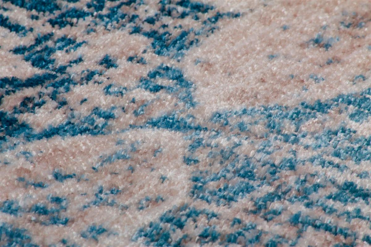 Flachwebteppich, 80x150 cm ANTIGUA 525 CREME/BLAU 80X150 - Blau/Creme, Design, Textil (80/150cm) - Novel