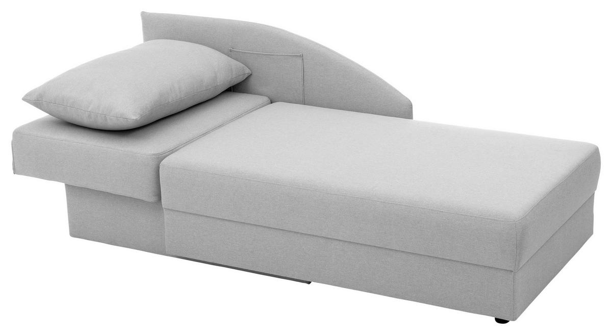 Recamiere Tobi L: 154cm Rechts Hellgrau Mit Bettkasten - Hellgrau, Design, Textil (154/86/93cm) - Max Winzer