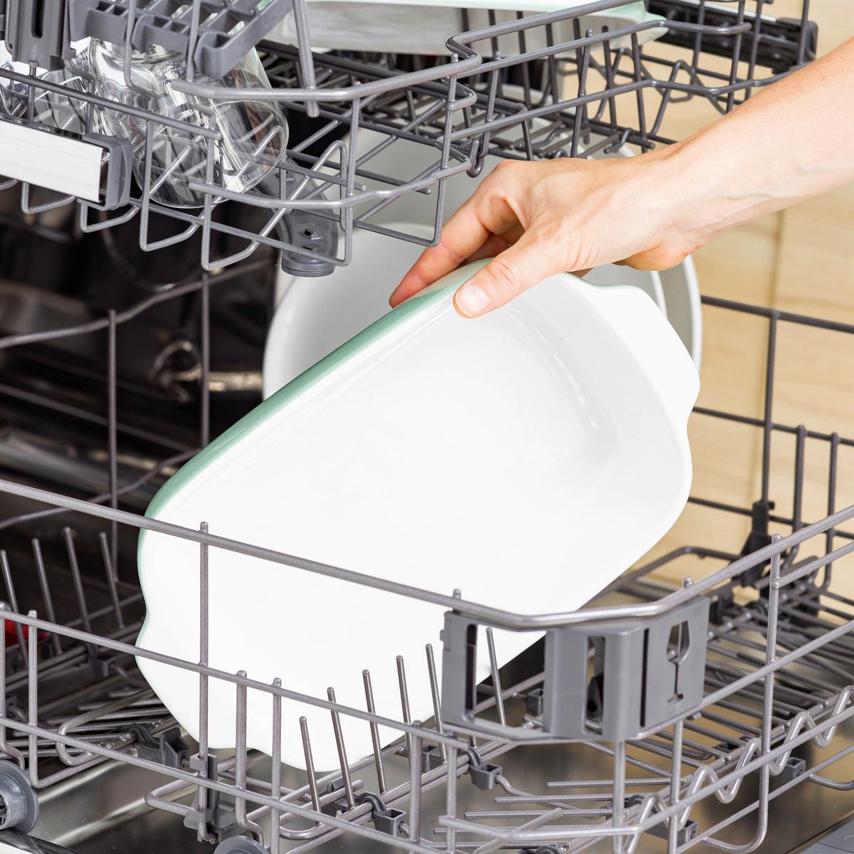 Auflaufform Stoneware Weiß/hellgrün B: 18,8 Cm - Weiß/Hellgrün, Basics, Naturmaterialien/Keramik (18.8cm) - Kitchenaid