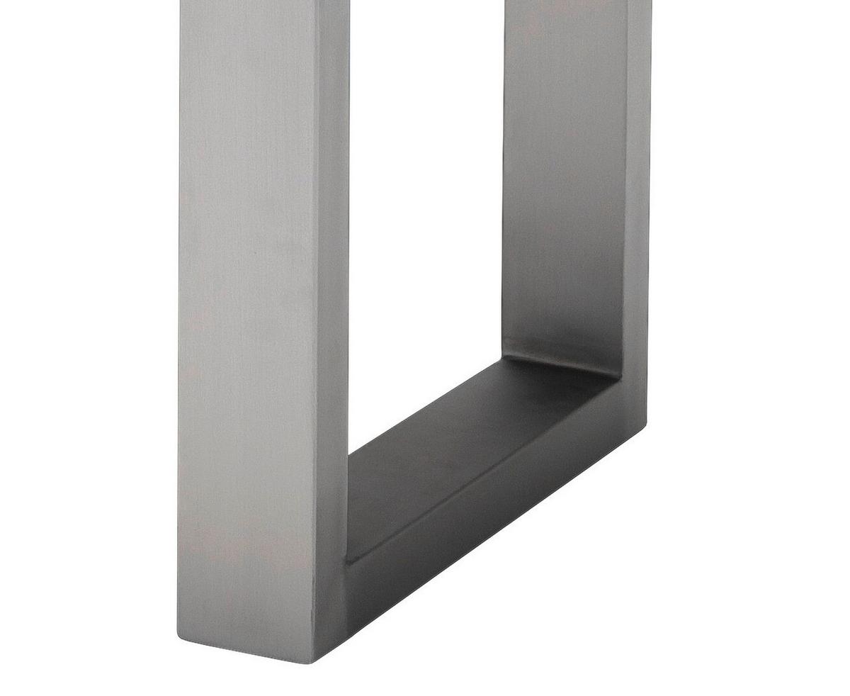 Couchtisch Holz Massiv Cartagena Akazie/Edelstahlf. - Edelstahlfarben/Akaziefarben, MODERN, Holz/Metall (110/45/70cm)