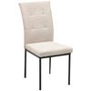 Vierfußstuhl Finn Webstoff Beige, B: 44 cm - Beige/Schwarz, KONVENTIONELL, Textil/Metall (44/96/61cm) - MID.YOU