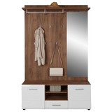 Garderobe Avensis - Eichefarben/Weiß, MODERN, Holzwerkstoff (130,1/200,4/35,2cm) - Luca Bessoni