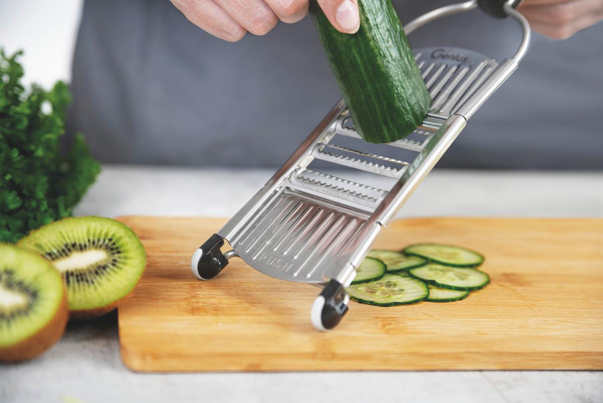 Küchenreibe Nicer Dicer Speed Metall, 7er-Set - Silberfarben, Basics, Kunststoff/Metall - Genius