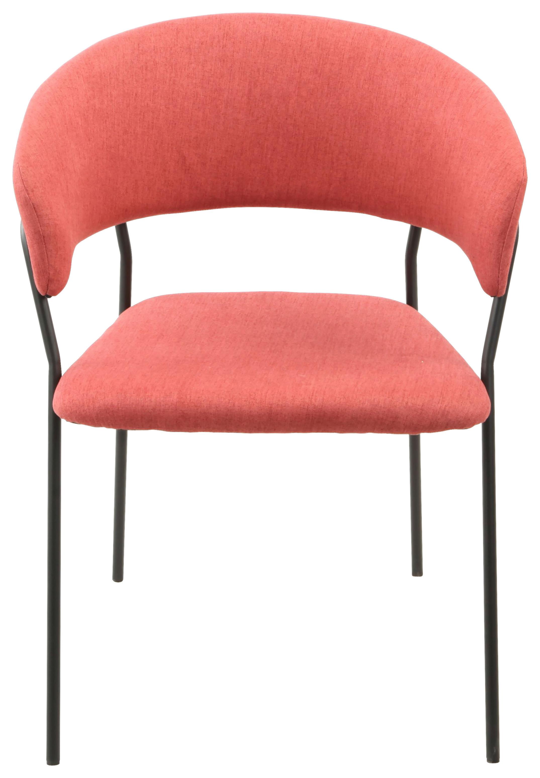 STOLIČKA S PODRÚČKAMI ALICE -TOP- - čierna/terakotová, Design, kov/drevo (53/80/59cm) - Mömax