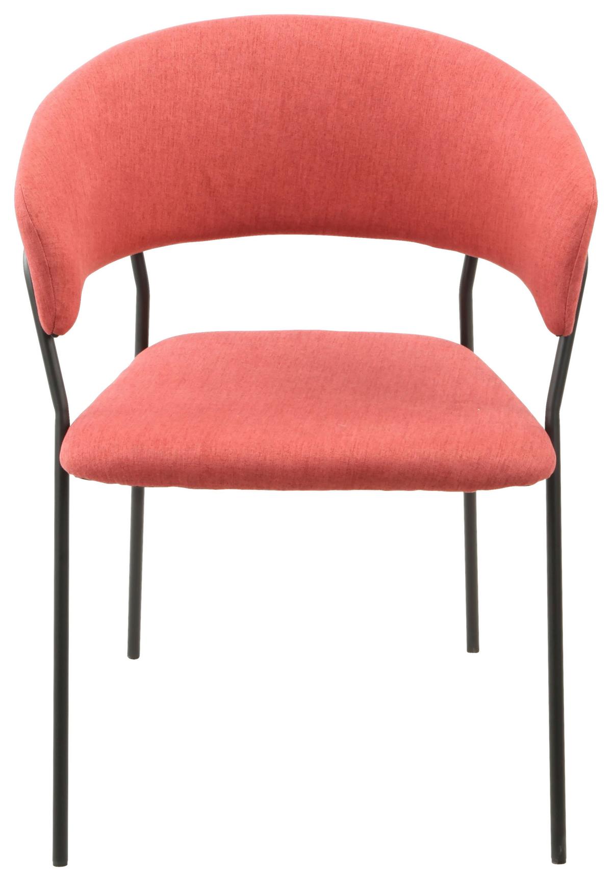 ŽIDLE S PODRUČKAMI ALICE -TOP- - černá/terracotta, Design, kov/dřevo (53/80/59cm) - Mömax