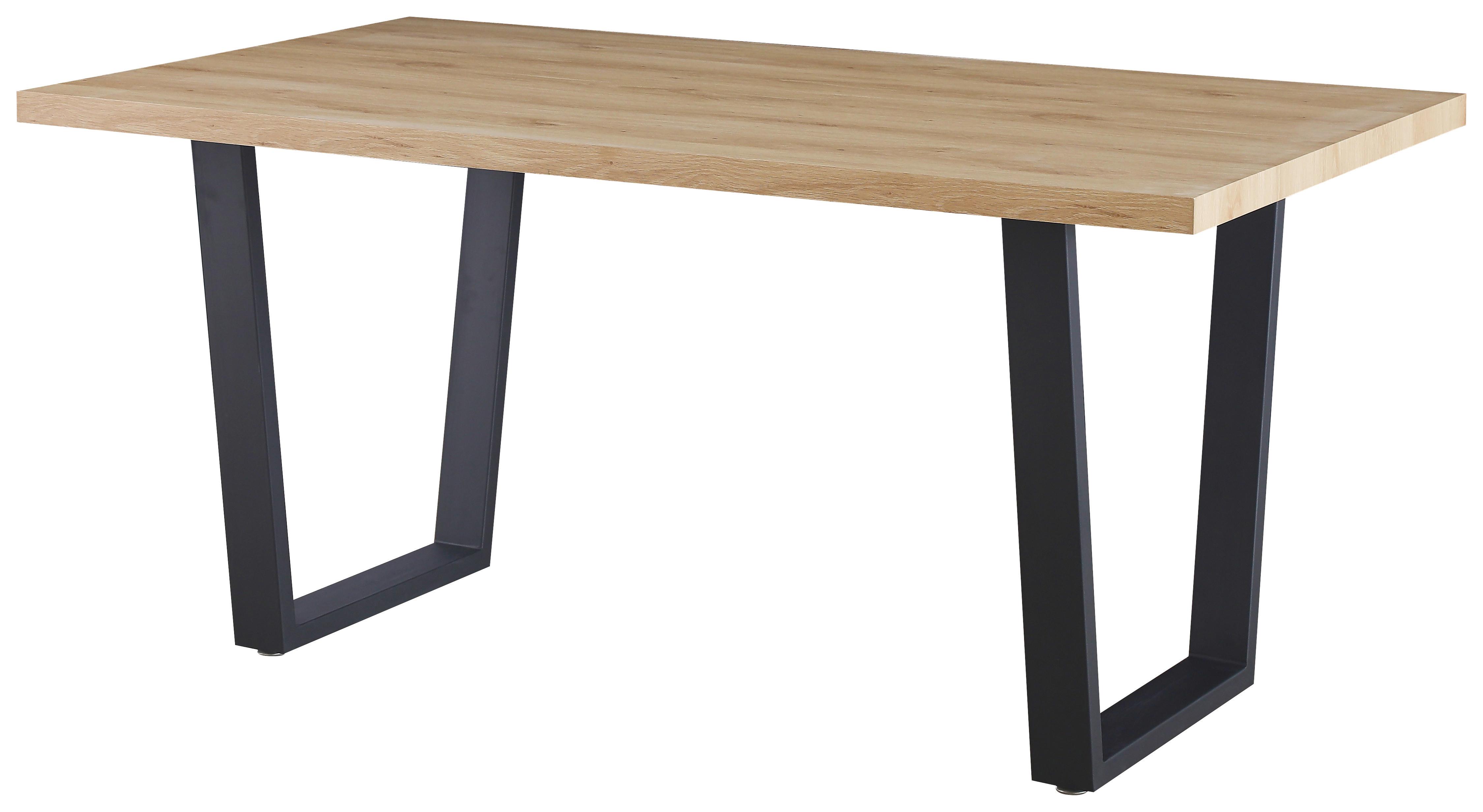 Esstisch Rudi 140 - Schwarz/Eiche Artisan, MODERN, Holzwerkstoff/Metall (140/75/90cm)